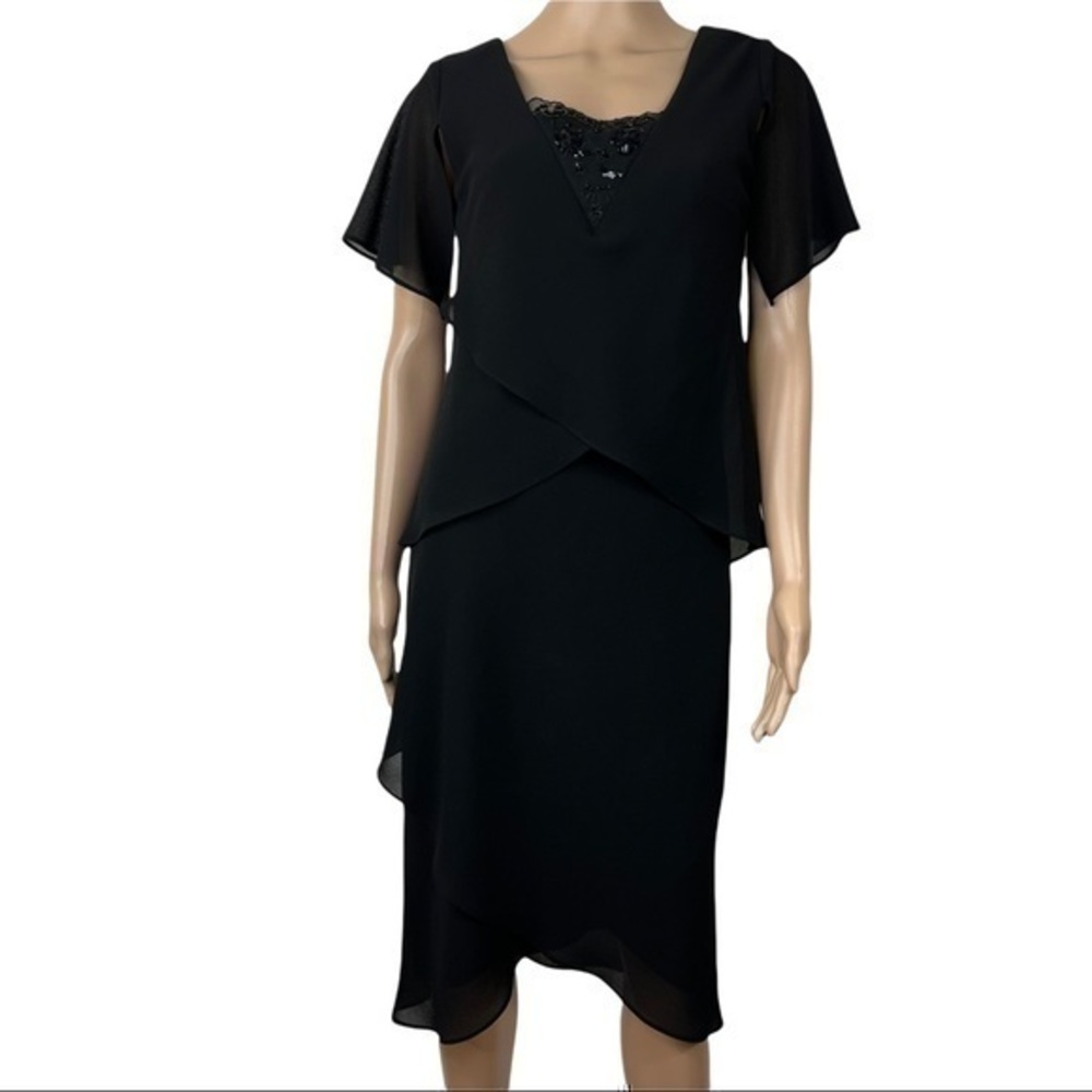 PATRA Women Evening Formal Dress Black Sz 6